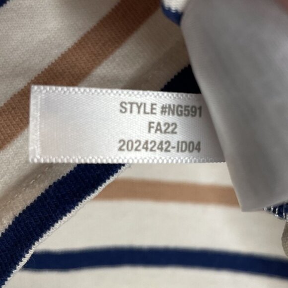 Madewell Embroidered Organic Cotton Mushroom Striped Top, S - Picture 9 of 11